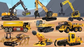 TYPES OF HEAVY EQUIPMENT MACHINERY | Pulverizer, Tracked Dump Truck, Mulcher Excavator, Trencher