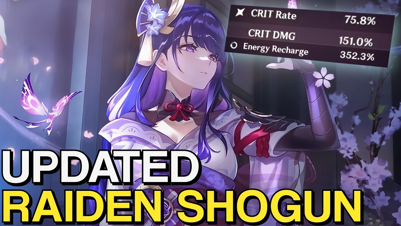 350 % ENERGY RECHARGE ! UPDATED RAIDEN BUILD (Genshin Impact)