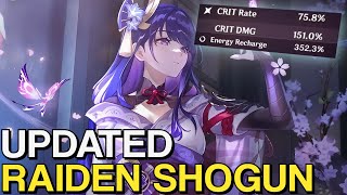 350 % ENERGY RECHARGE ! UPDATED RAIDEN BUILD (Genshin Impact)