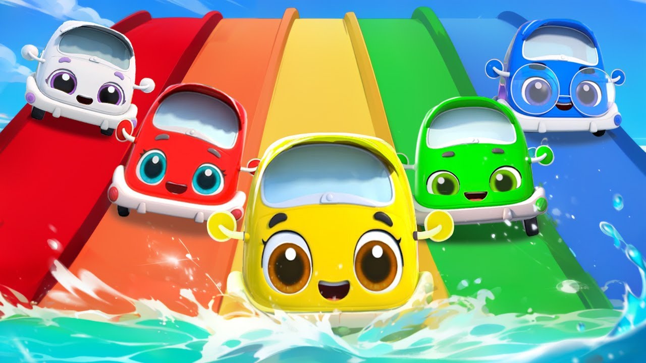 صورة فيديو : خمس سيارات تذهب للسباحة | سيارات اطفال | اغاني الوان | اغاني اطفال | بيبي باص | BabyBus Arabic