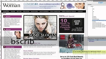 Dreamweaver CS5.5 video tutorial lessons build create CSS from design comp tracing div tags