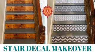 STAIR DECAL EASY MAKEOVER!