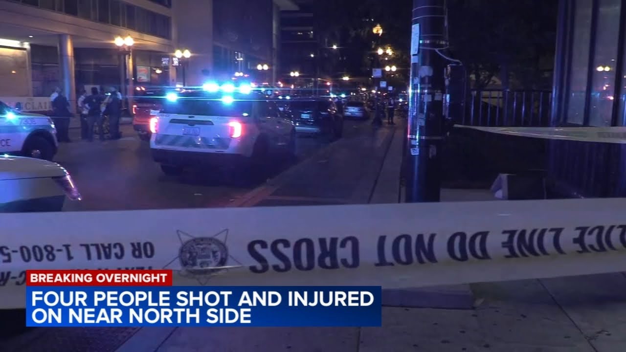 4 people shot in busy area on Near North Side, Chicago police say - YouTube