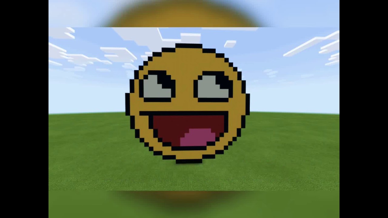 Epic Face Minecraft Pixel Art Tutorial - YouTube