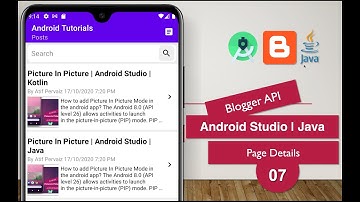Blogger API | 07 Page Details | Android Studio | Java