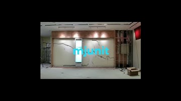 mjunit exhibition hall tv screen mobile slide rail push-pull electric screen with long length