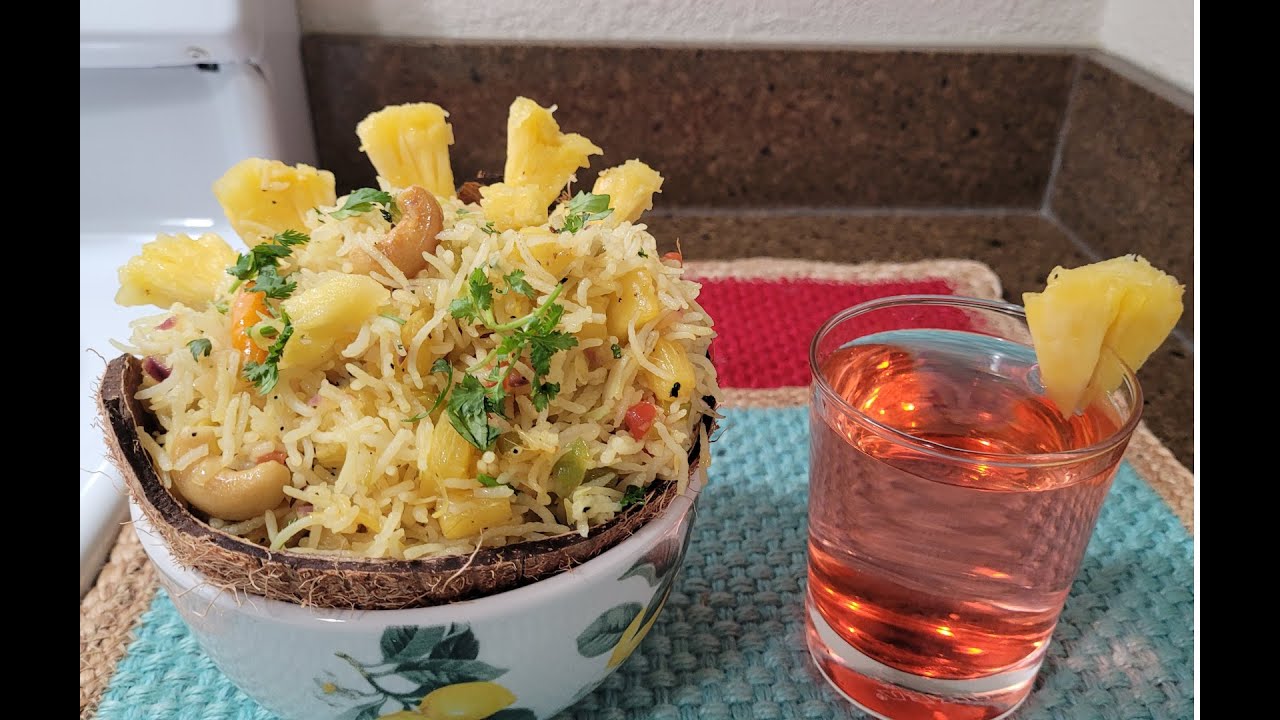 Pineapple Fried Rice Recipe in Marathi pineapple फ्राईड राइस रेसिपी
