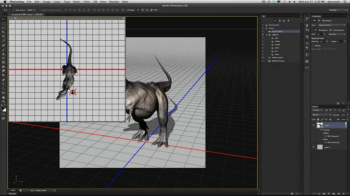 Photoshop CS6 3D Secondary View Part 2