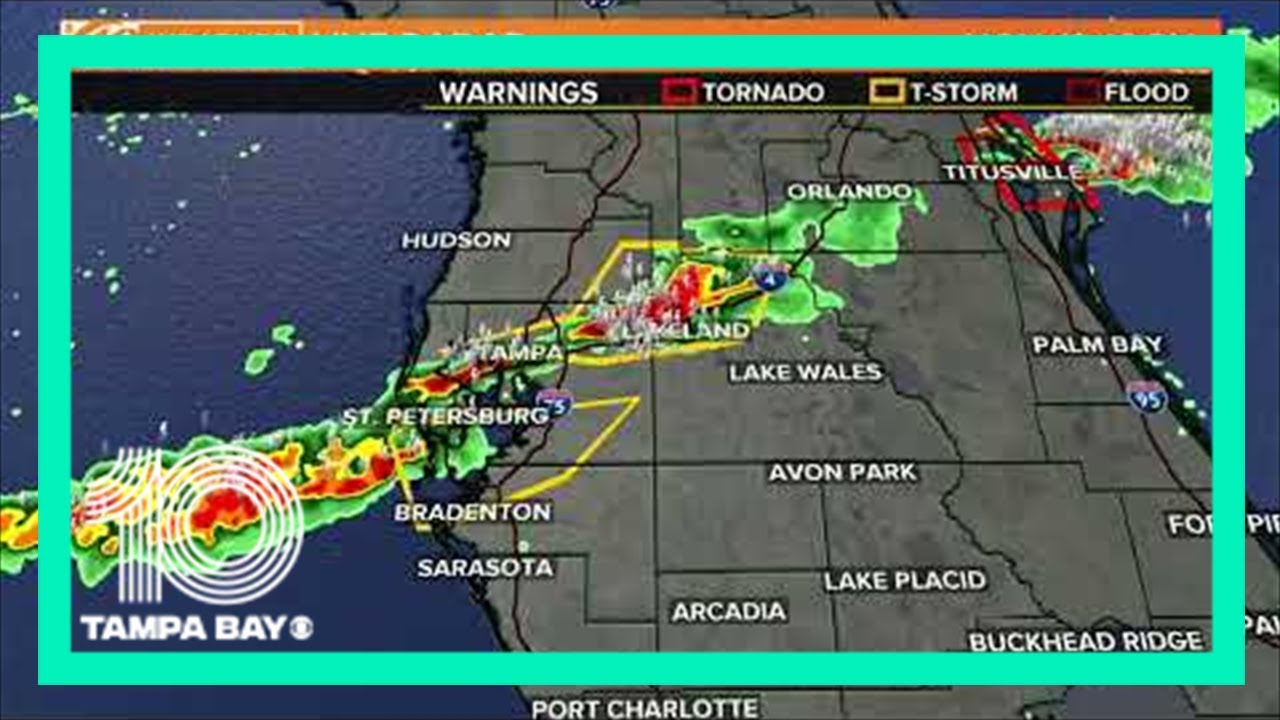 SEVERE THUNDERSTORM WARNING Live radar from Tampa Bay area YouTube