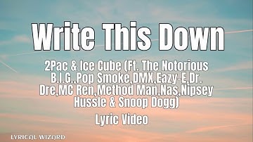 2Pac, Pop Smoke - Write This Down (ft. Biggie, DMX, Eazy-E, Ice Cube, Snoop Dogg, Dr.dre) (Lyrics)