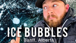 CRAZY Frozen Lake ICE BUBBLES || Banff Alberta