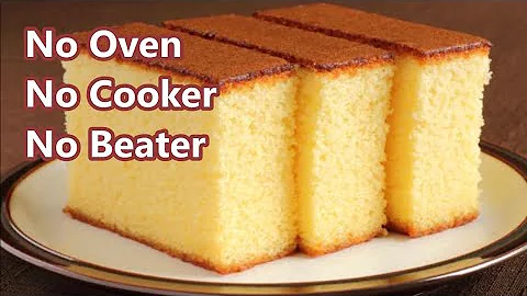 Easy Vanilla Sponge Cake Without Oven Recipe | How To Make Basic Sponge Cake | Plain Sponge Cake - DayDayNews