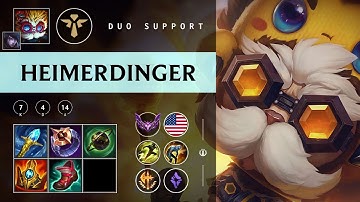 Heimerdinger Support vs Thresh - NA Master Patch 25.22