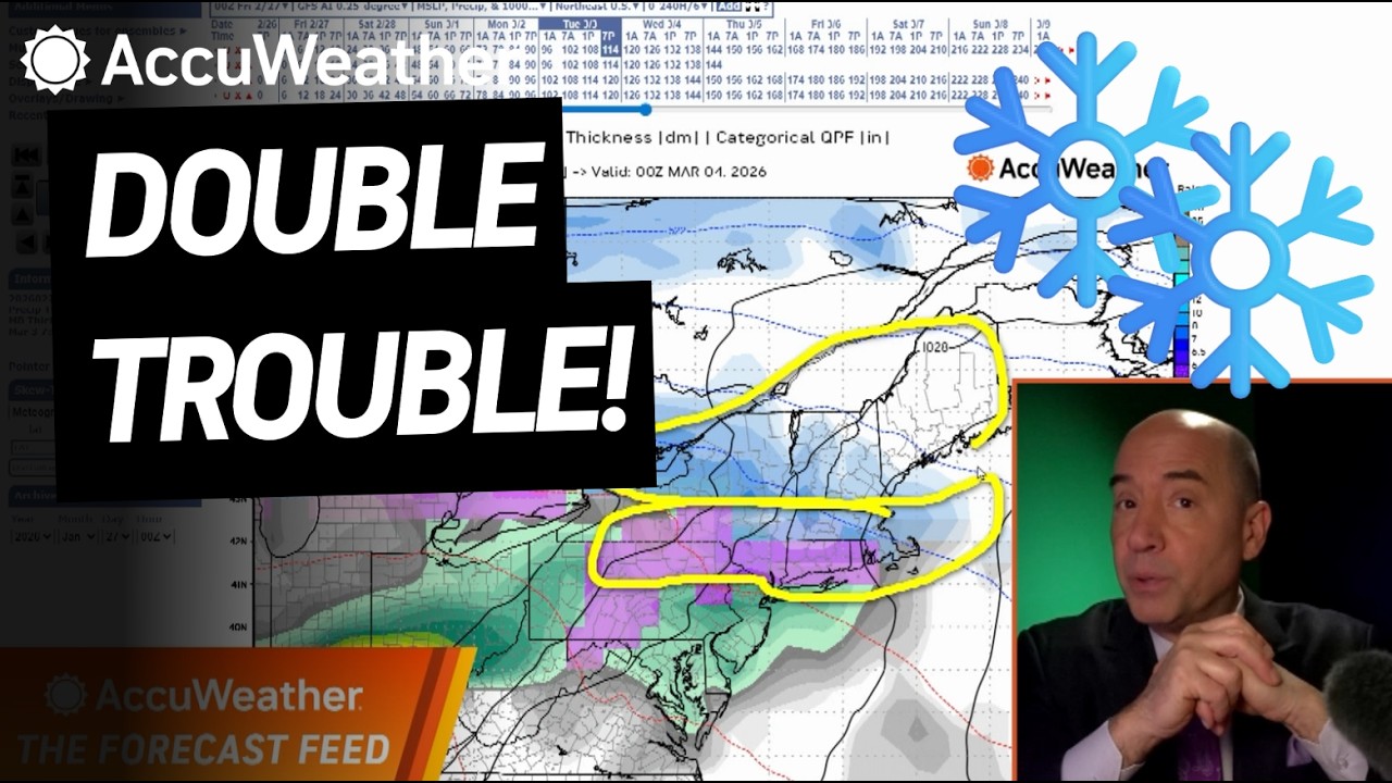 The Forecast Feed: Two Winter Storms Coming Early Next Week - Who Gets Snow?