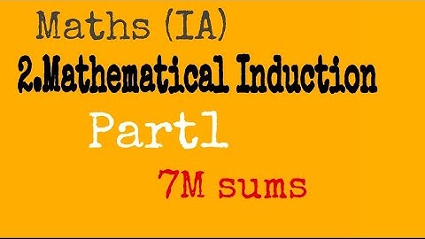 Mathematical Induction part1 by Nagaraju sir//Ist yr MathsIA