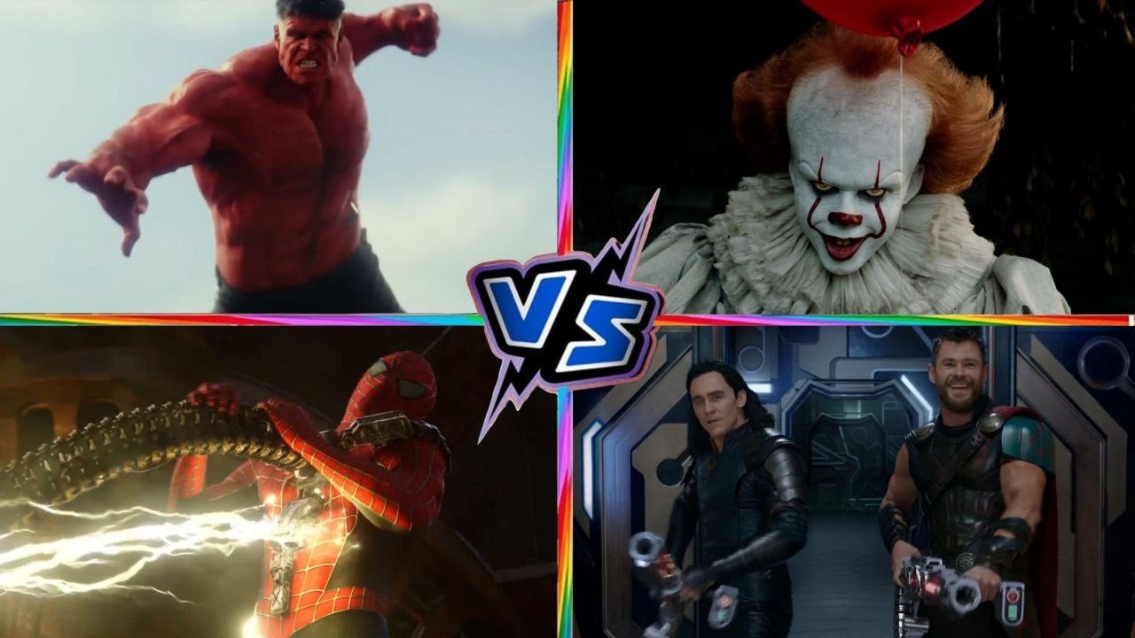 RED HULK 🔴💀 🆚 JOKER 🃏💀 🆚 SPIDER-MAN 🕷️💀 🆚 THOR ⚡💀 | Coffin Dance Superhero Chaos Battle #coffindance