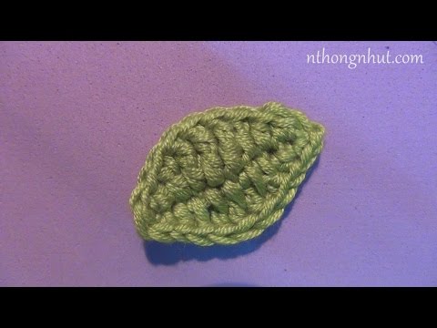 Video How to Crochet leaf tutorial (Eng sub) I Hướng dẫn... - youtube