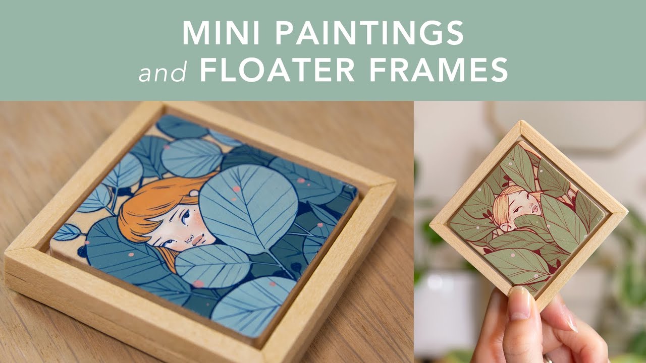 I Made Mini Floater Frames for Mini Paintings - YouTube