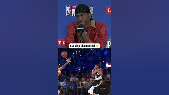 SGA gives Giannis is flowers after NBA Cup Championship 💐