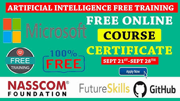 Microsoft Launching AI Classroom Series With NASSCOM FutureSkills& GitHub |Microsoft  Free Training