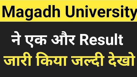 Magadh University ने एक और Result जारी किया New Notice live देखो सभी Magadh University Update News