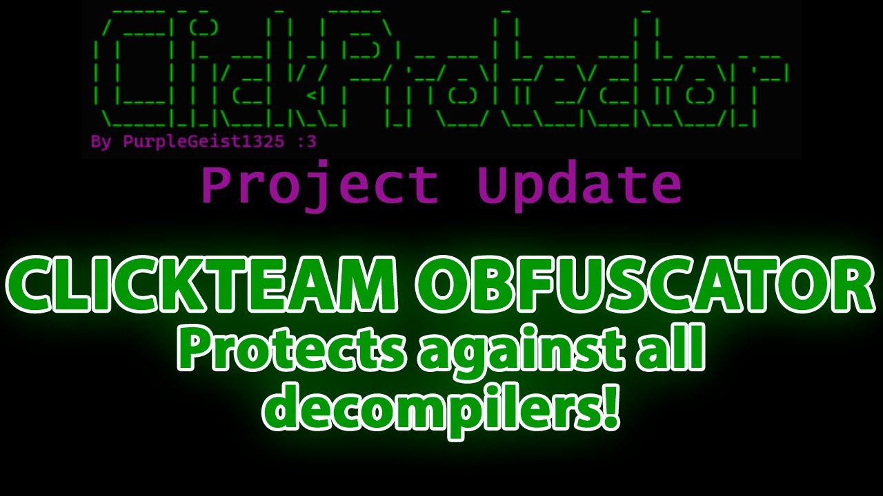 Clickteam Obfuscator Project Update - YouTube