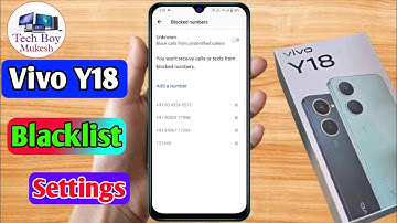 how to delete blacklist number in vivo y18 | vivo y18 blacklist setting