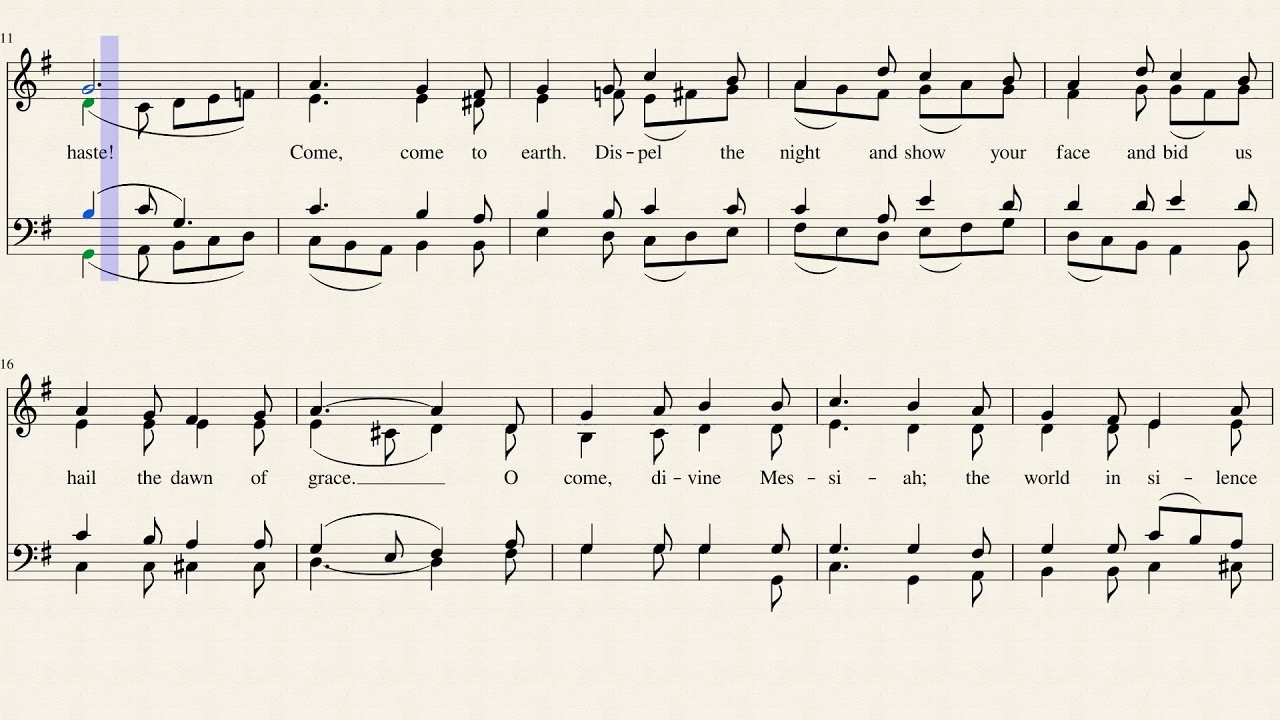 O Come Divine Messiah (Tenor) - YouTube