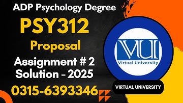 PSY312 Assignment 2 solution fall 2025 #psy312 #psychology #community #work