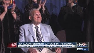 Greenfield man gets high school diploma 72 years later