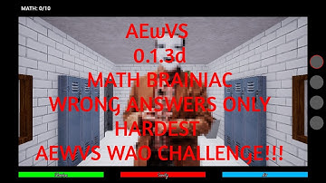 THE HARDEST WAO CHALLENGE - Advanced Education With Viktor Strobovski 0.1.3d MATH BRAINIAC WAO