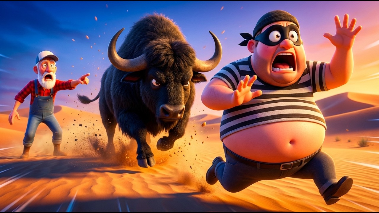 Thief in Old MacDonald's Farm  - The Lost Camel & Buffalo & Goat & Pig Story - 3D Animation