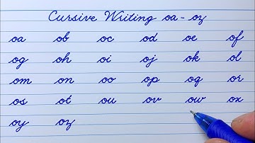 Connecting letters oa to oz | Cursive writing a to z | Cursive handwriting practice | cursive abcd