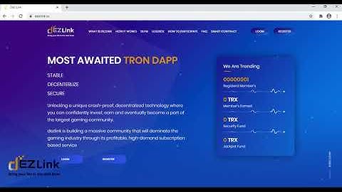 TRON Link Chrome Extension and Dez Link Website Registration