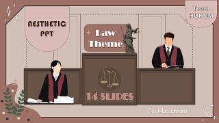 Aesthetic PPT Tema HUKUM - Tutorial #pptaesthetic #Hukum #freeppttemplate #law