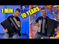 1 Day vs 10 Years Playing Accordion