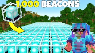 I Crafted 1,000 BEACONS In SURVIVAL Minecraft! Minecraft Bedrock Survival Let's Play