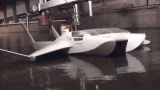 FS-4 Water tank testing at Duisburg towing tank, simulated take off