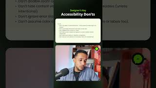 Accessibility in UX UI: Don’ts. #visualdesign#design#tech #chatgpt#uxui#uidesignlearning #figma