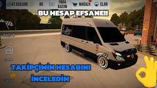 TAKİPÇİMİN HESABINI İNCELEDİM!/BU HESAP EFSANEE!! | CAR PARKİNG MULTİPLAYER