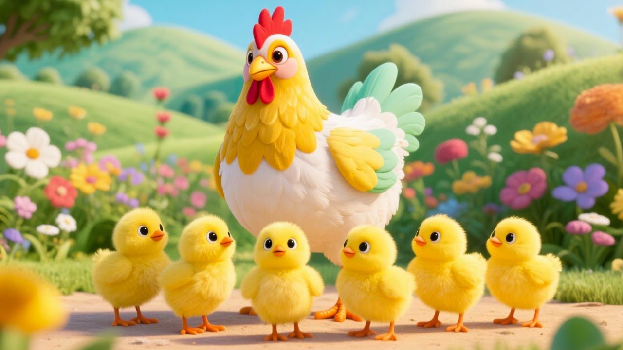 Đàn Gà Con Mới Nở ♫ Ca Nhạc Thiếu Nhi Vui Nhộn Cho Bé ♫ Hoạt Hình Thiếu Nhi Đàn Gà Con Trong Sân 4K