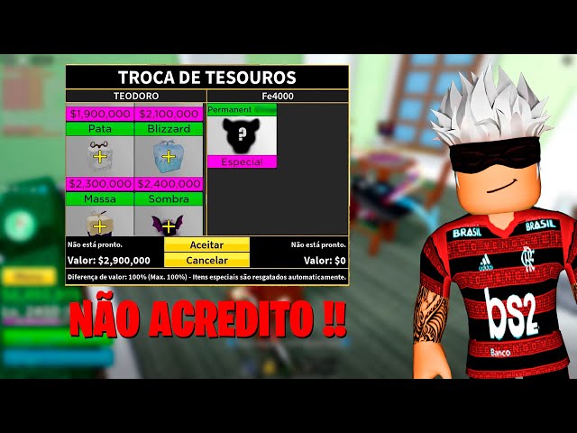 Vendo contra Blox Fruits e algumas skins na conta só passar no meu discord   : u/GiuvaneeDograu