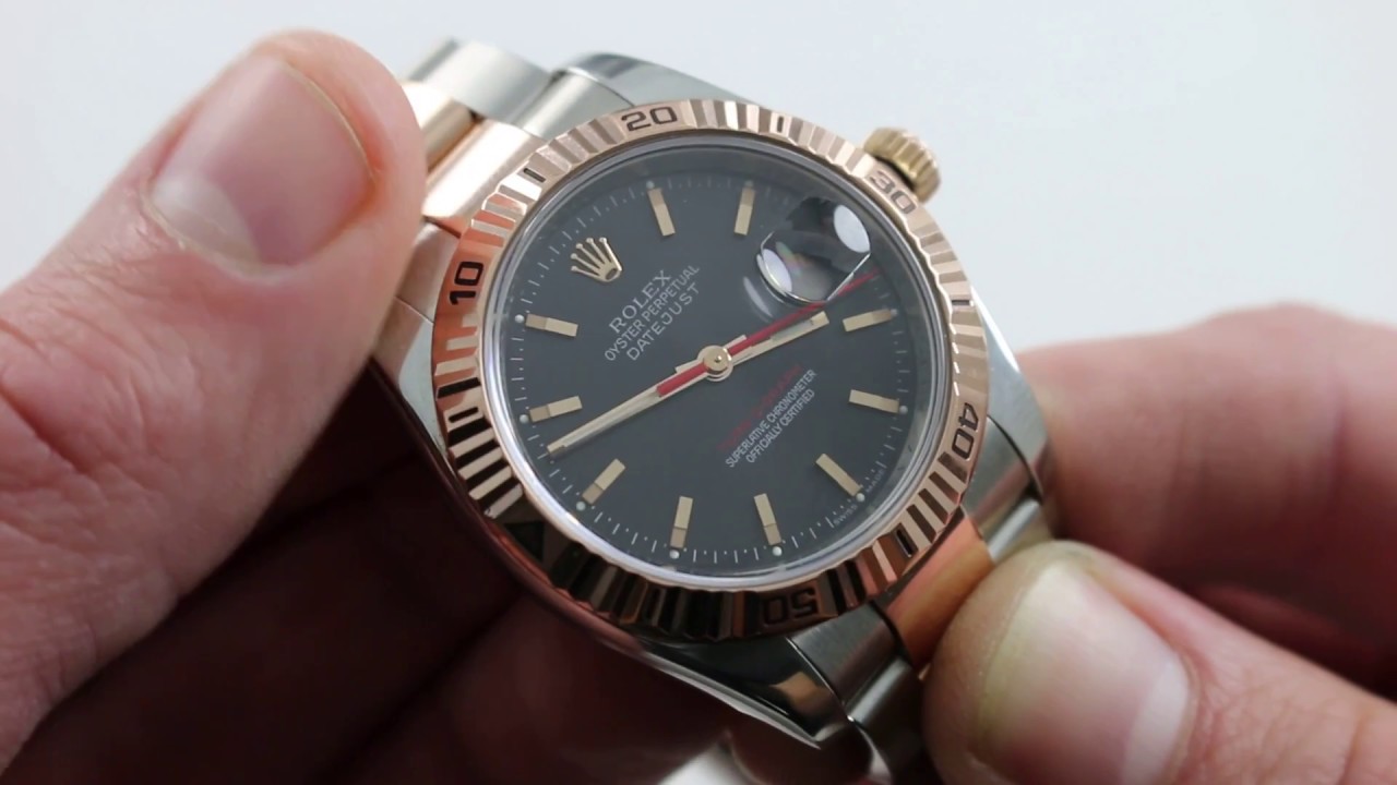 rolex turn o graph rose gold