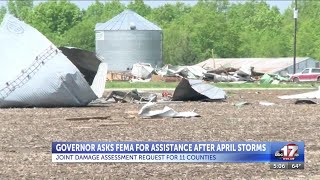 Gov. Kehoe seeks disaster declaration for April storms