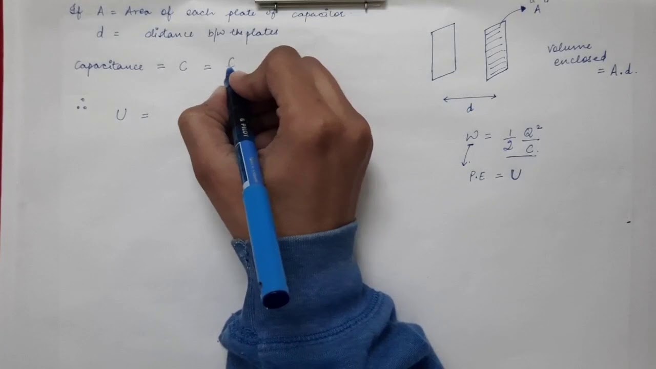 Lecture 40 | 1st Semester | Energy stored in capacitor with dielectric medium