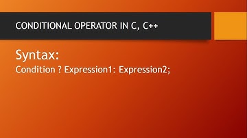 Lecture 12, Conditional Operator Ternary Operator in C, C++ in Urdu