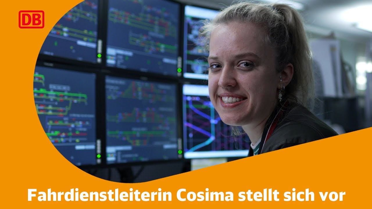 Deutsche Bahn Fahrdienstleiterin Cosima stellt sich im größten