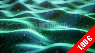 Teal Particle Ridges with Gold Dust | HD 1080p Stock Footage screenshot 5