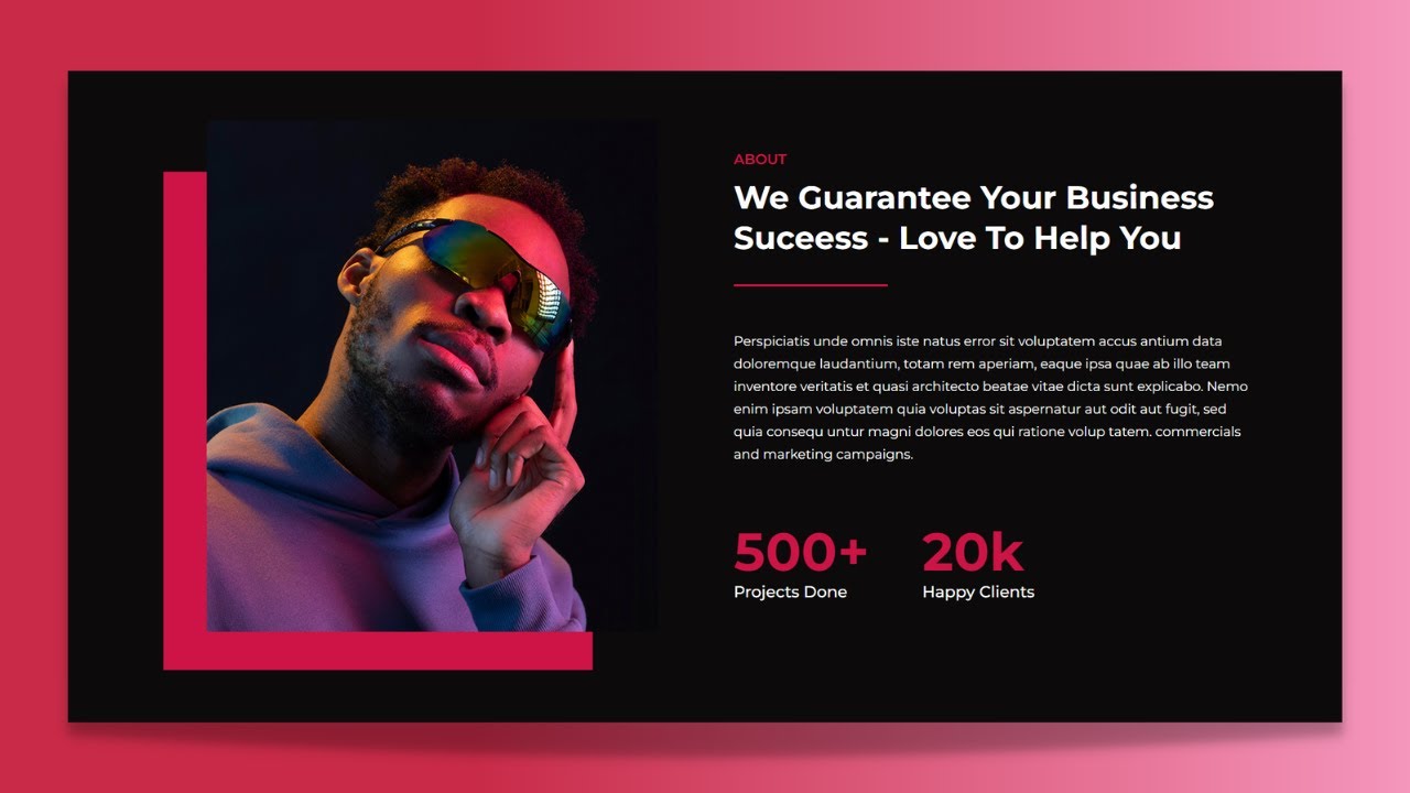 Create a Stunning 'About Us' Section with HTML & CSS — Step-by-Step ...