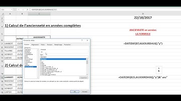 Comment calculer une ancienneté dans Excel
